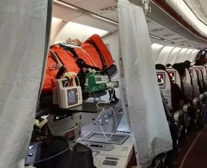 奎屯市跨国医疗包机、航空担架